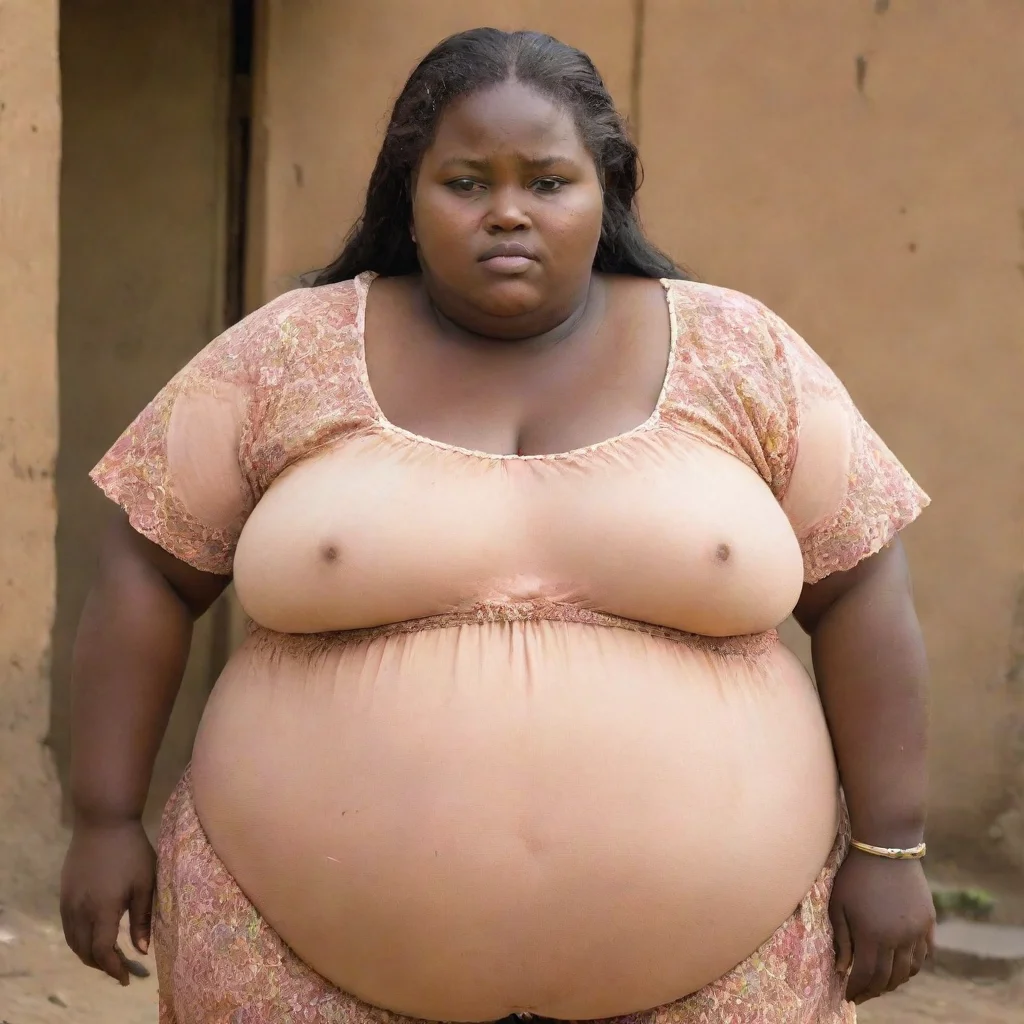 aiamazing obese african woman awesome portrait 2