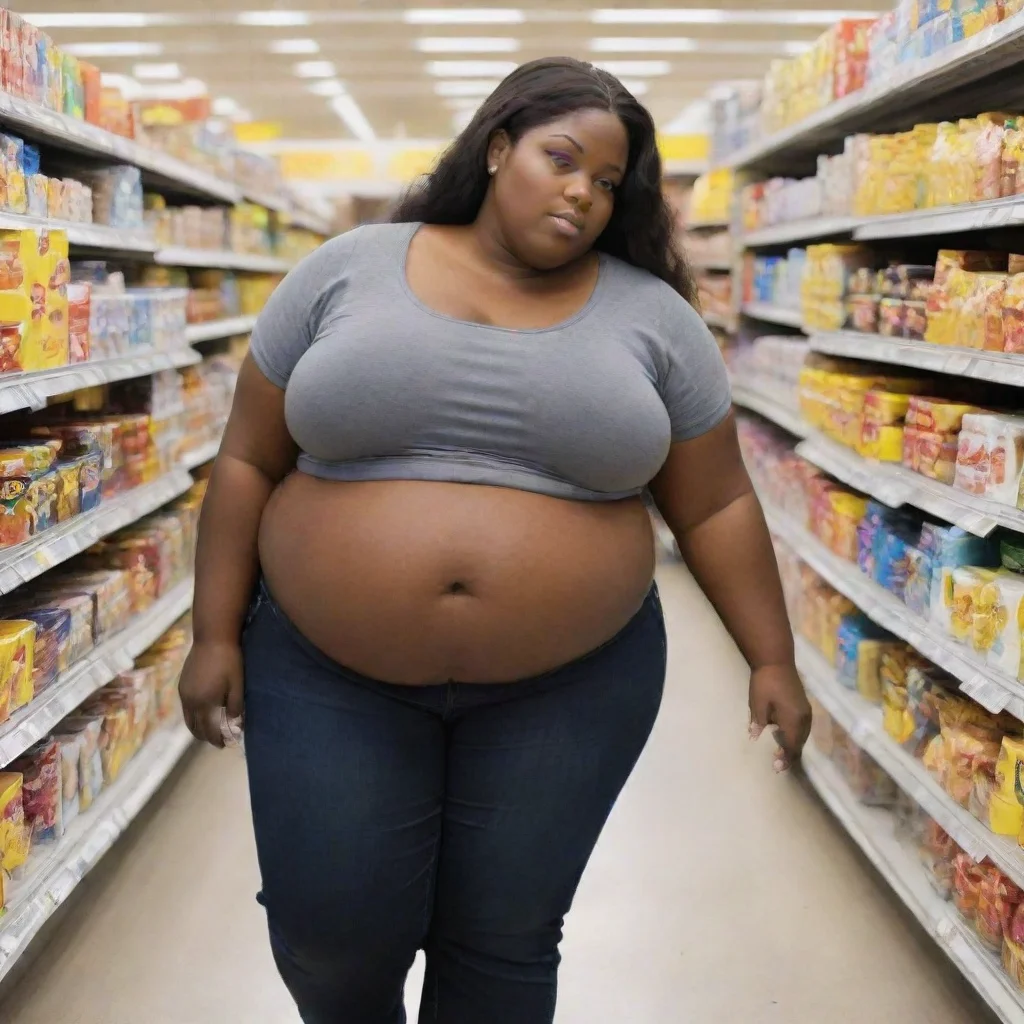 aiamazing obese black woman in walmart awesome portrait 2