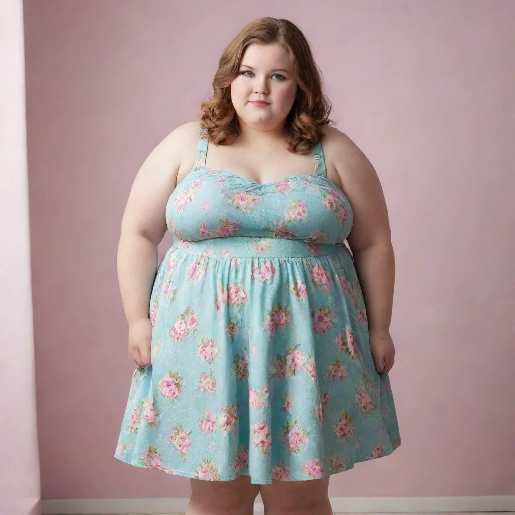 aiamazing obese girl in dress awesome portrait 2