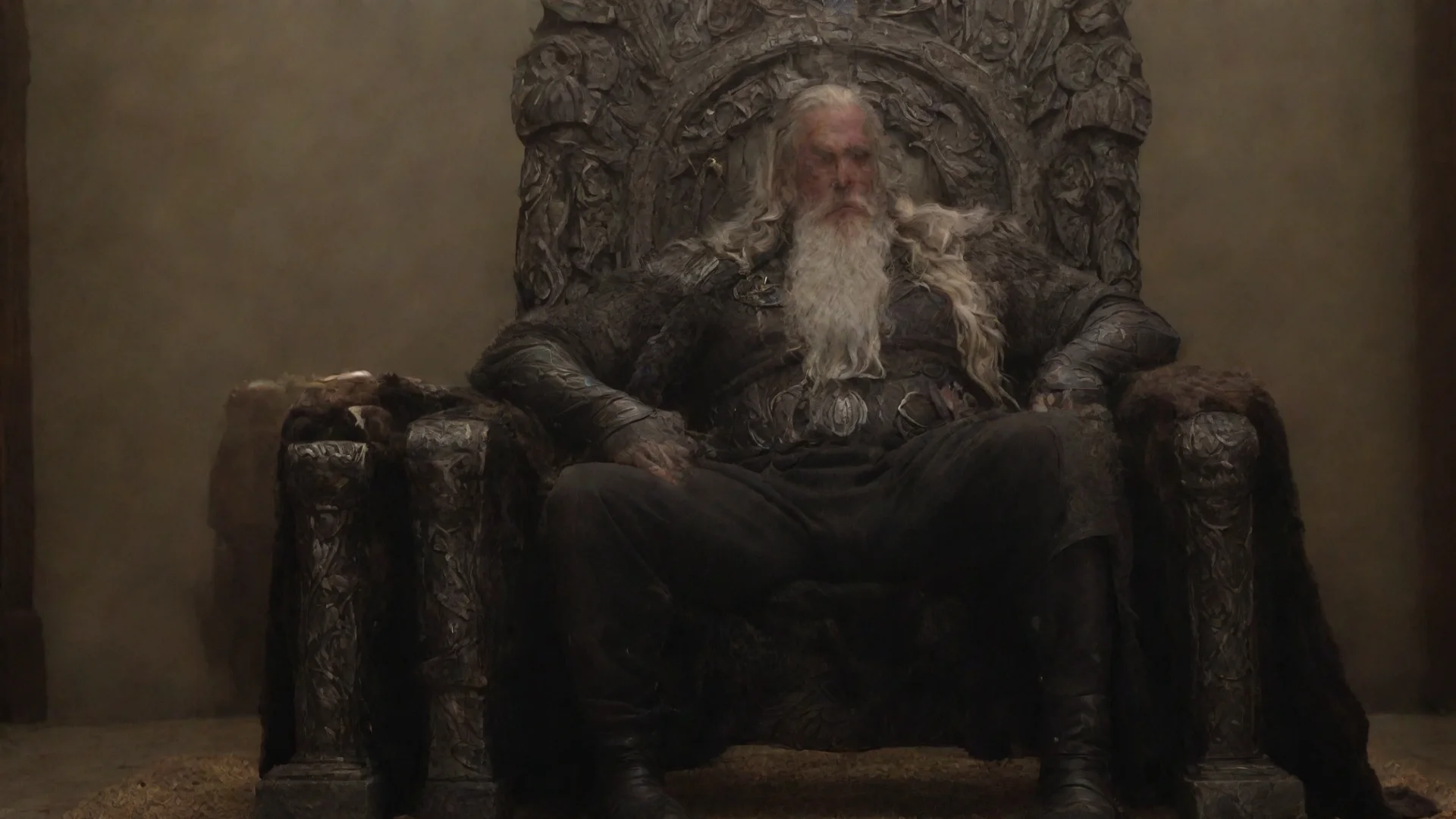 amazing odin relaxing on his throne awesome portrait 2 wide