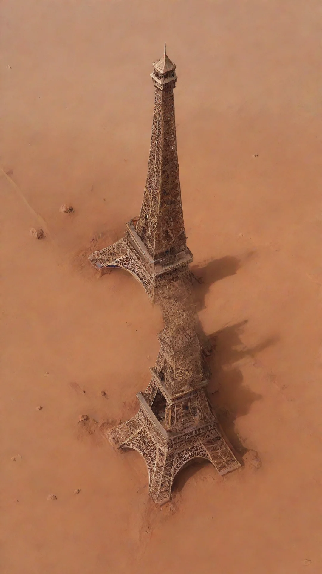 aiamazing only eiffel tower on mars planet awesome portrait 2 tall