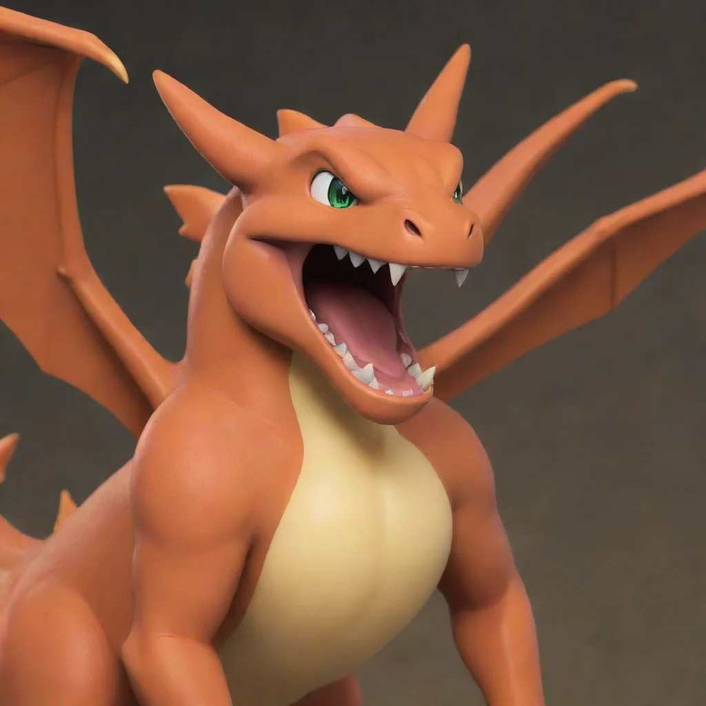 aiamazing open mouthed charizard awesome portrait 2
