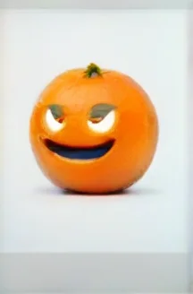 aiamazing orange with a face%2C stern face%2C realistic%2C detailed awesome portrait 2