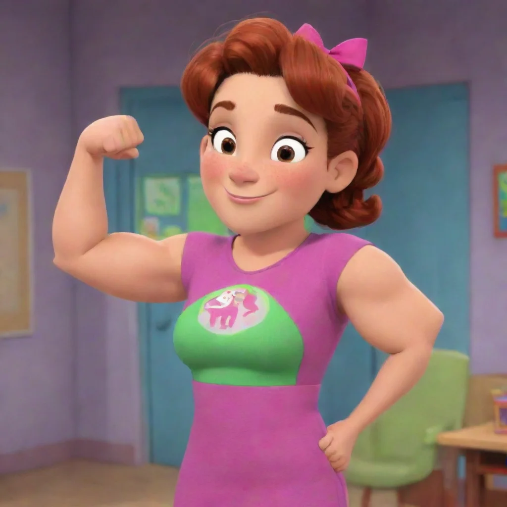 aiamazing pbs kids%3A rosie%27s rules%3A rosie%27s mom biceps flex awesome portrait 2
