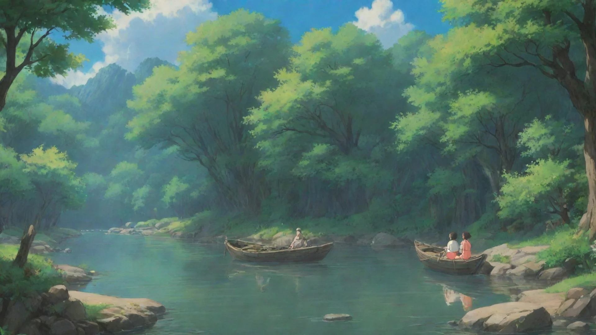 amazing peaceful serene anime ghibli scene relax awesome portrait 2 wide