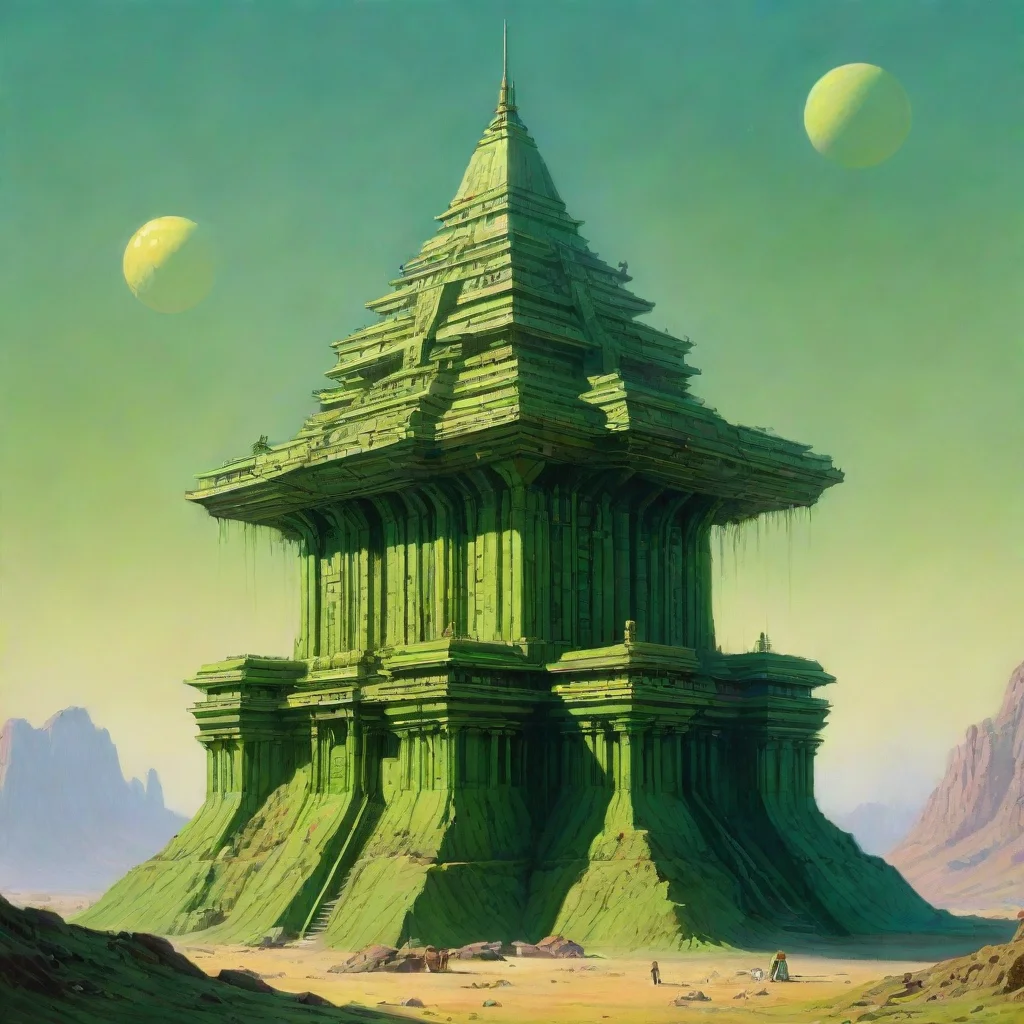 aiamazing peter elson sci fi temple green yellowish awesome portrait 2
