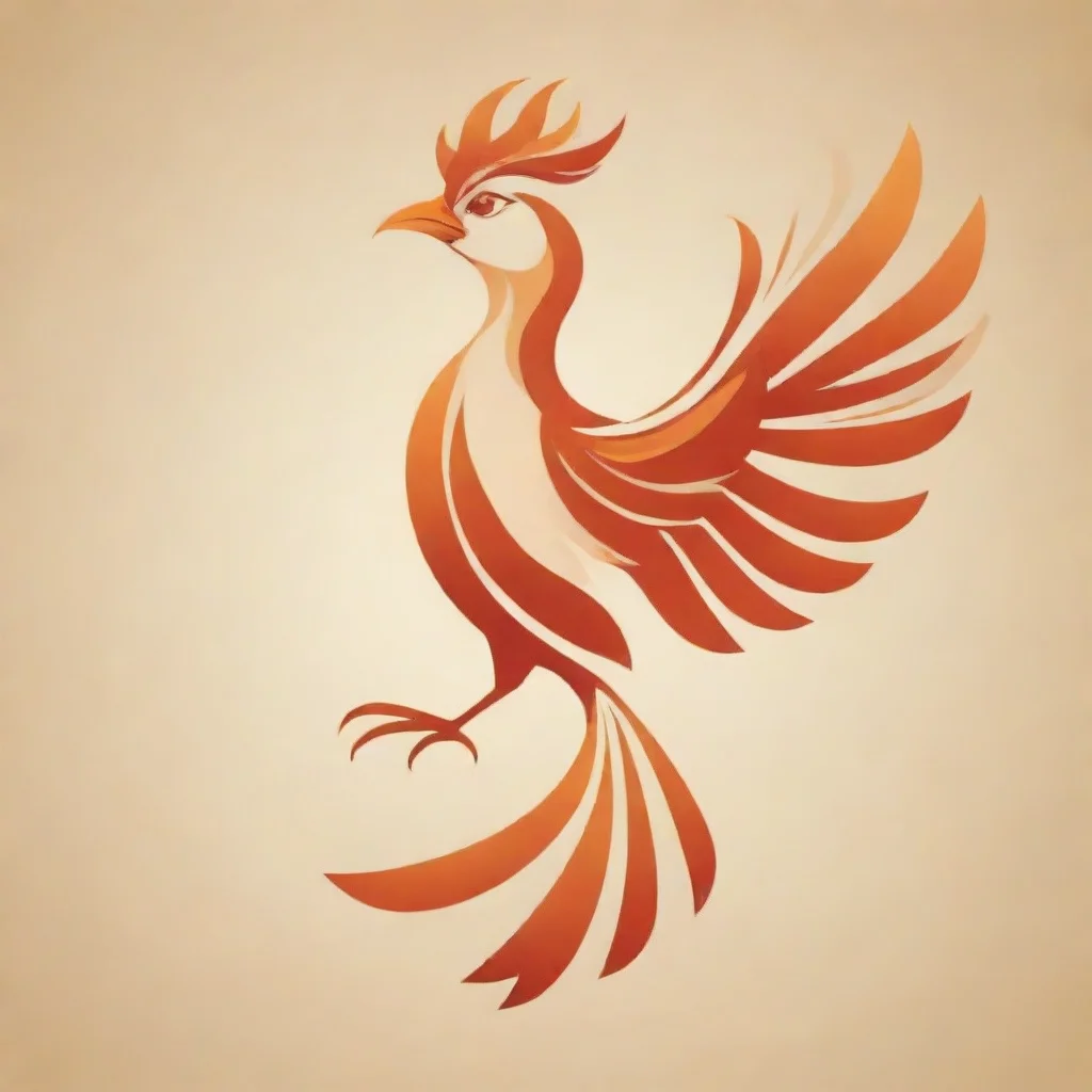 aiamazing phoenix bird%2C simple lines in neutral colors awesome portrait 2