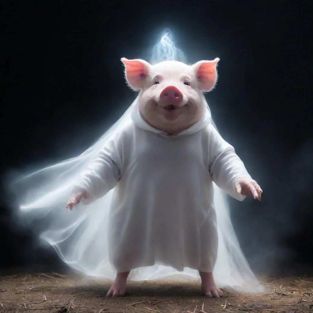 aiamazing pig as a force ghost awesome portrait 2