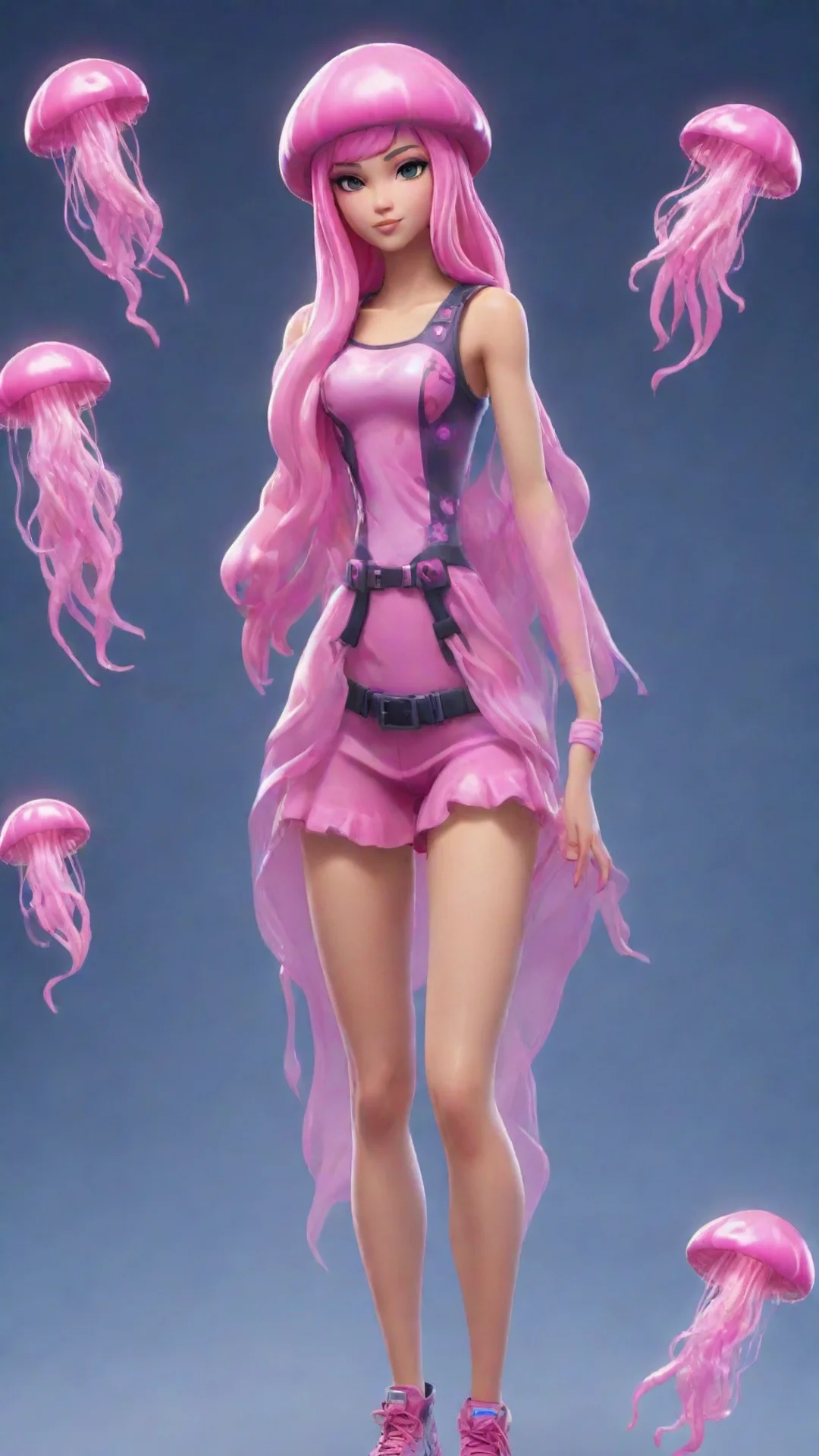 amazing pink jellyfish style fortnite girl skin awesome portrait 2 tall