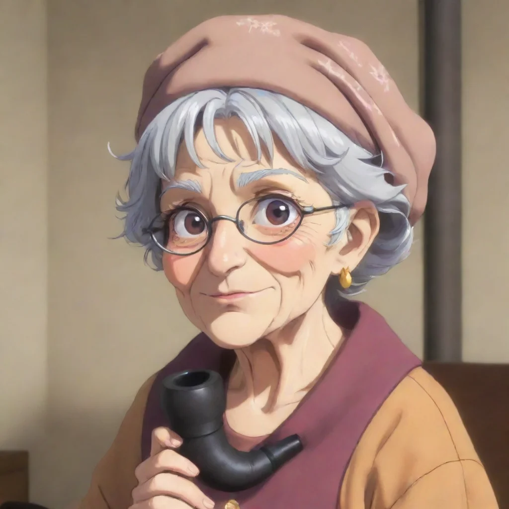 amazing pipe granny anime awesome portrait 2