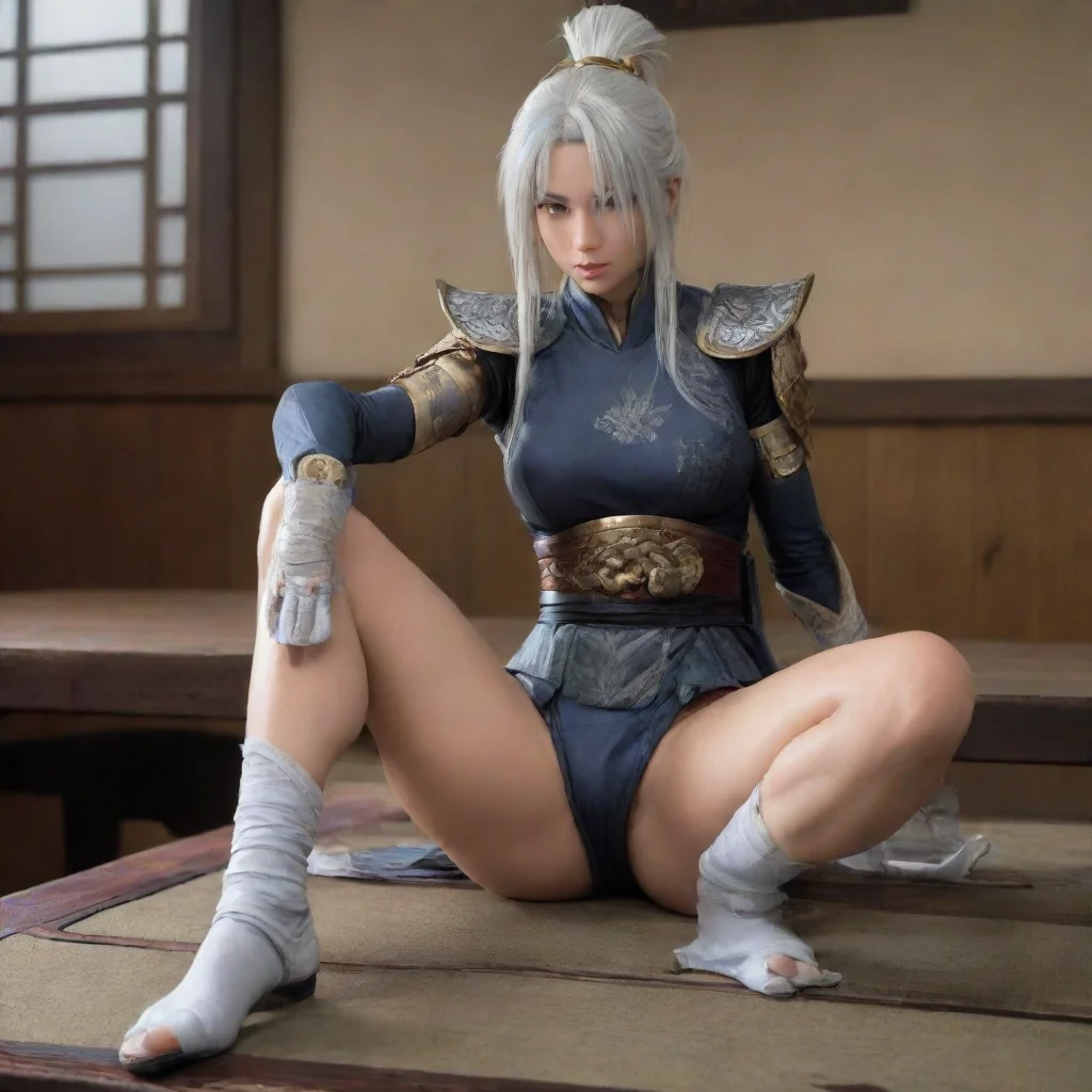 amazing raiden shogun with her socked feet on the table awesome portrait 2