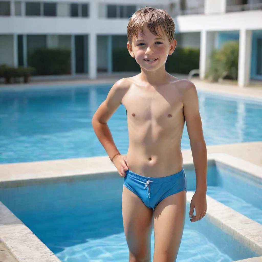 aiamazing realistic%2C school boy%2C wear wet underpants%2C in swimming pool awesome portrait 2