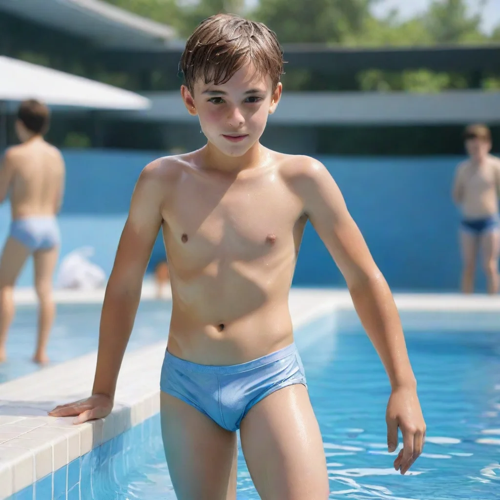 aiamazing realistic%2C school boy%2C wear wet underpants%2C in swimmung pool awesome portrait 2
