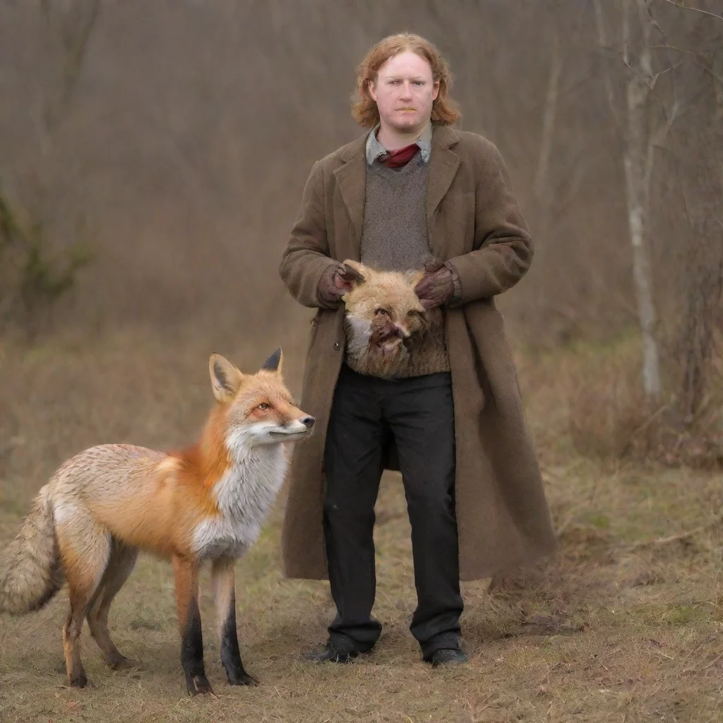 aiamazing red fox mergin with human male awesome portrait 2