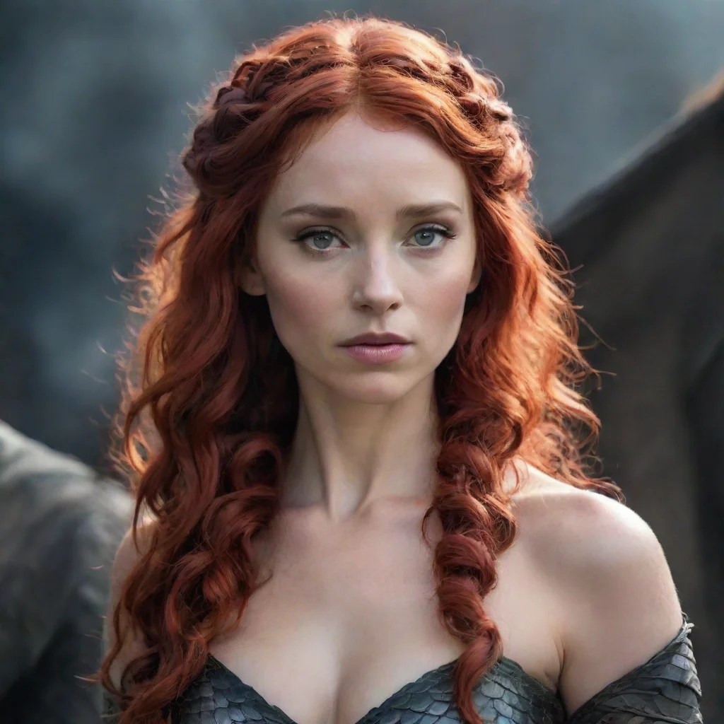 aiamazing red haired goddess called mother of the dragons awesome portrait 2