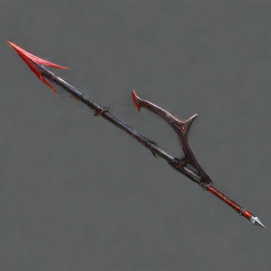 amazing red lance weapon awesome portrait 2