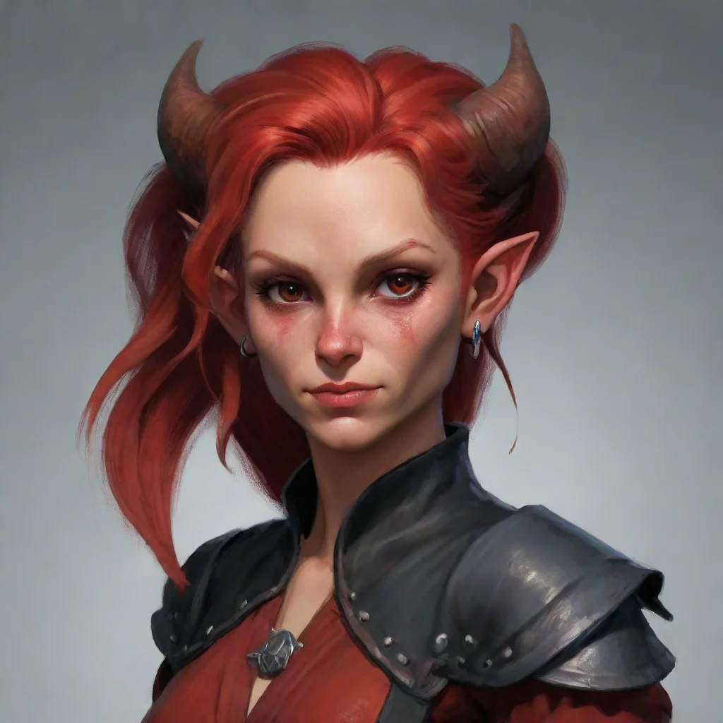 aiamazing red skined female teifling awesome portrait 2