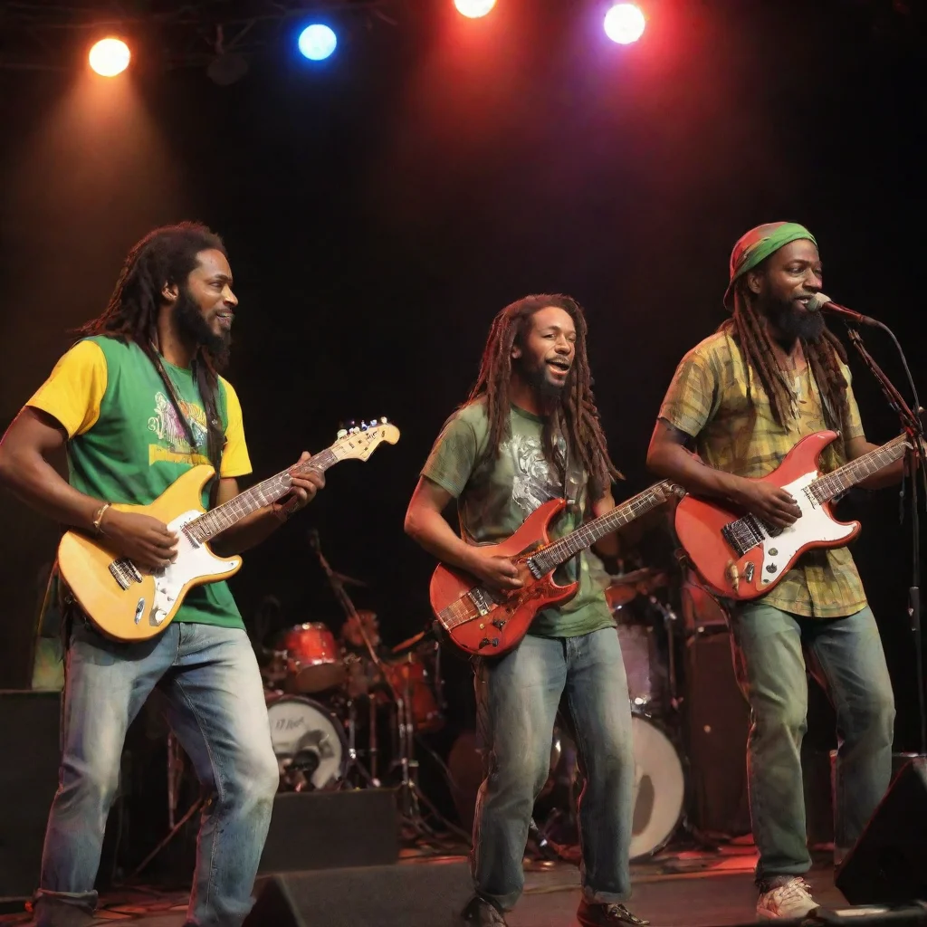 aiamazing reggae band playing at the stage show awesome portrait 2