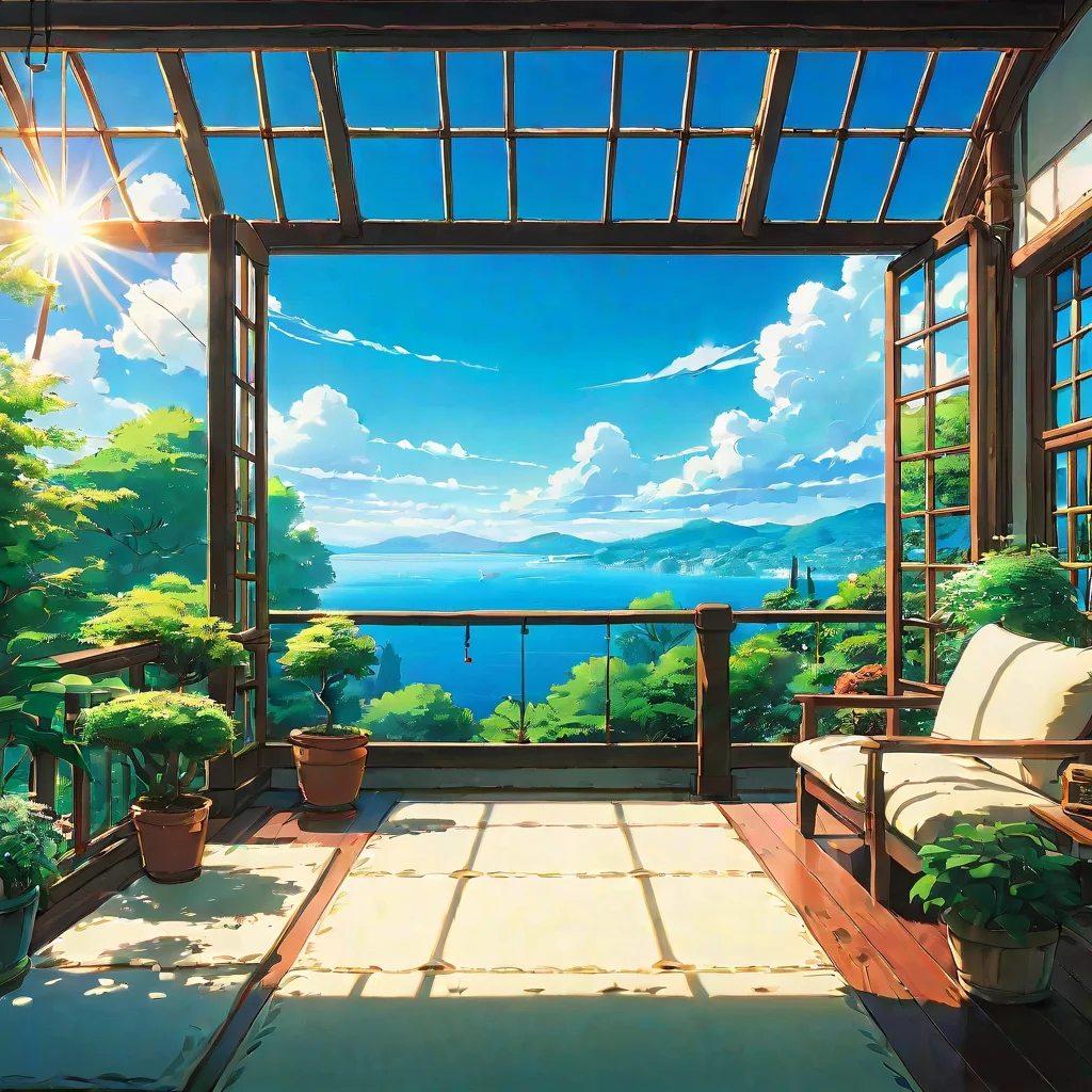 amazing relaxing environment studio ghibli calming lowfi calm bright clear crisp sun sky epic nice lovely artistic awesome portrait 2