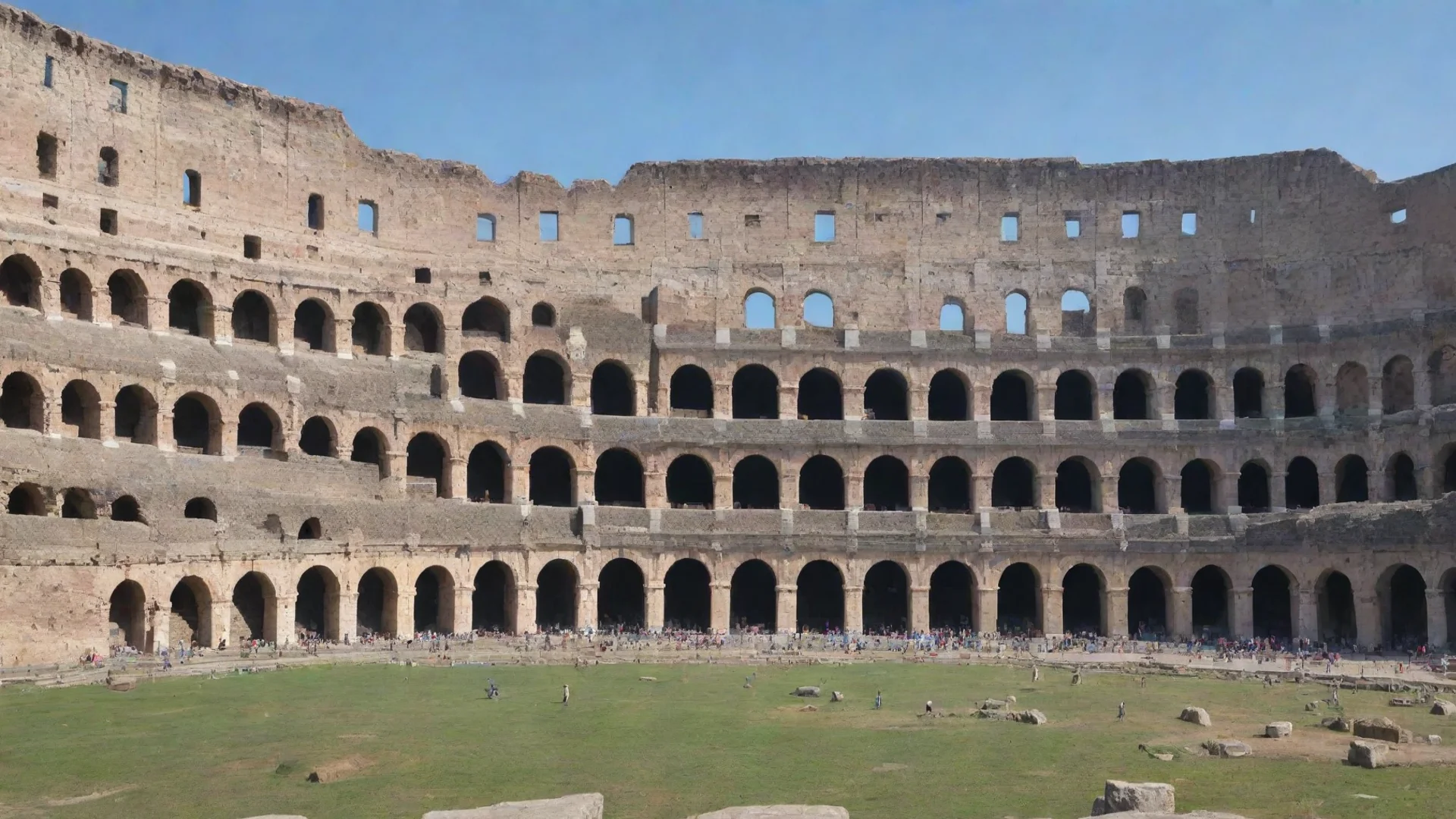 amazing roman colloseum arena lovely relaxing lowfi landscape bright crisp colours clear awesome portrait 2 wide