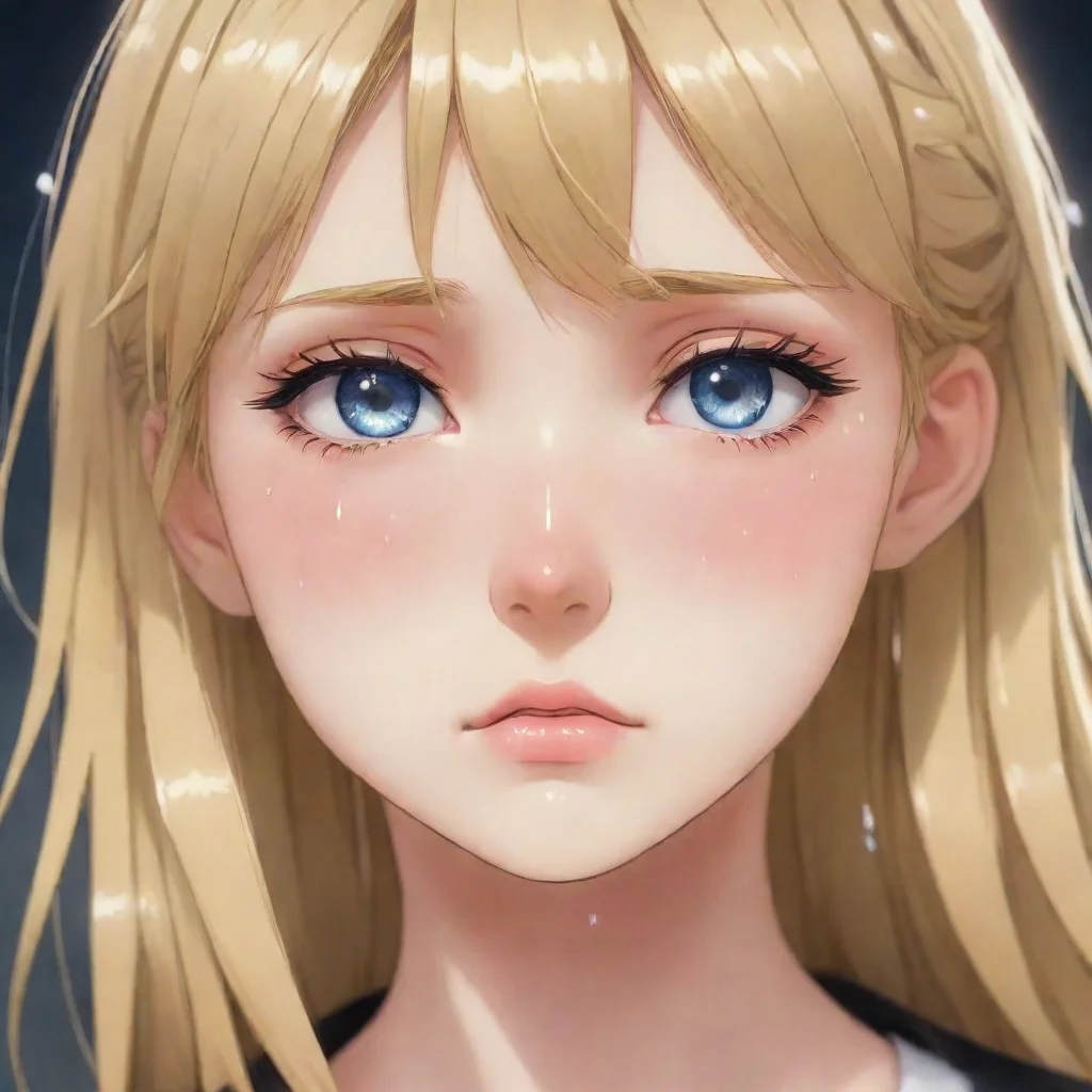 aiamazing sad blonde anime girl with teardrops awesome portrait 2