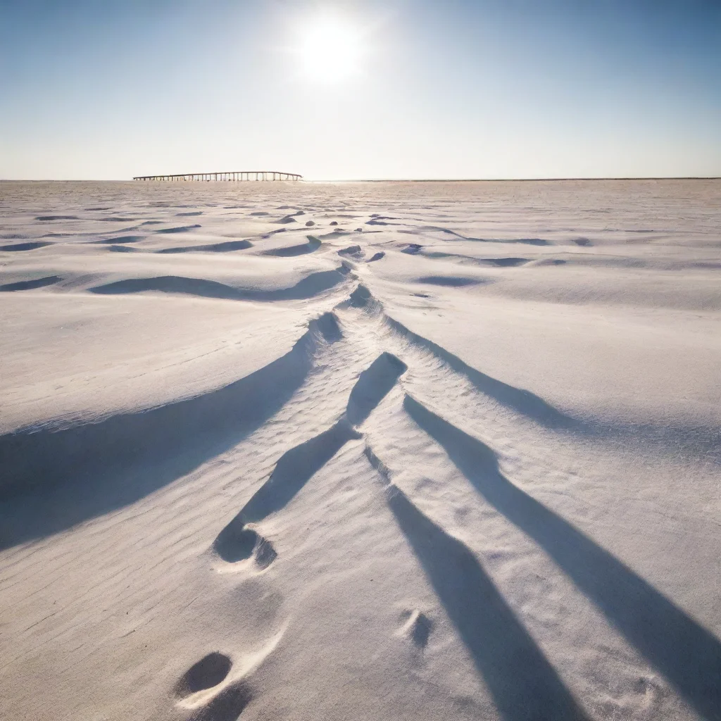 aiamazing salt field with low dunes%2C clear colors%2C harsh sun%2C a metal structure in the distance%2C like the rests of a bridge%2C cinematic%2C dramatic lighting awesome portrait 2