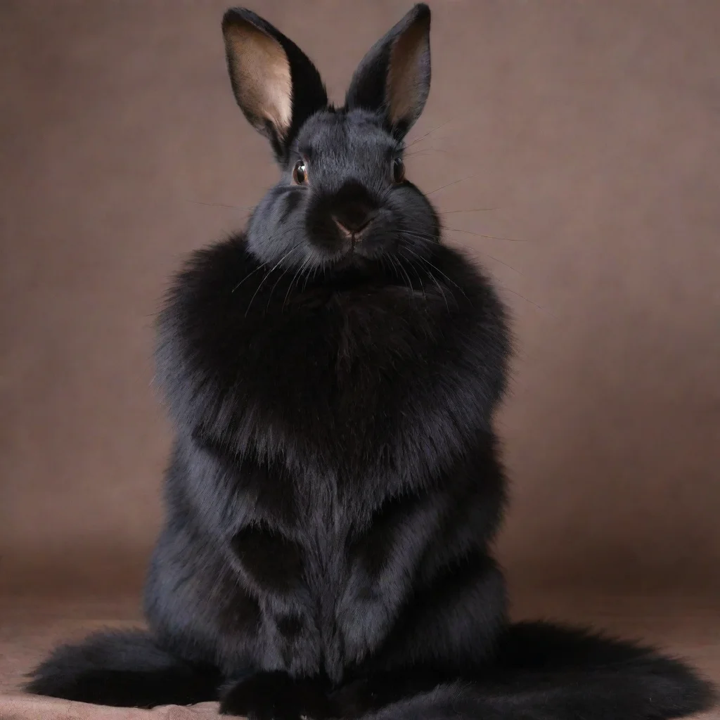 amazing seductive black rabbit mink awesome portrait 2