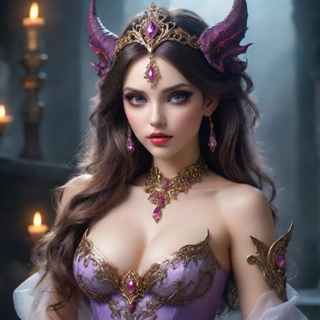 aiamazing seductive feminine beauty grace feminine mage stunning sweet princess demon fantasy majestic awesome portrait 2