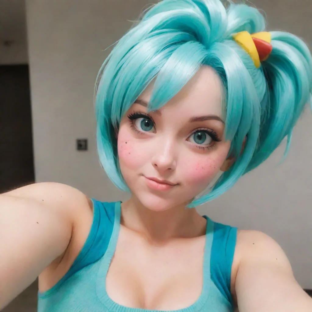 amazing selfie of bulma anime awesome portrait 2