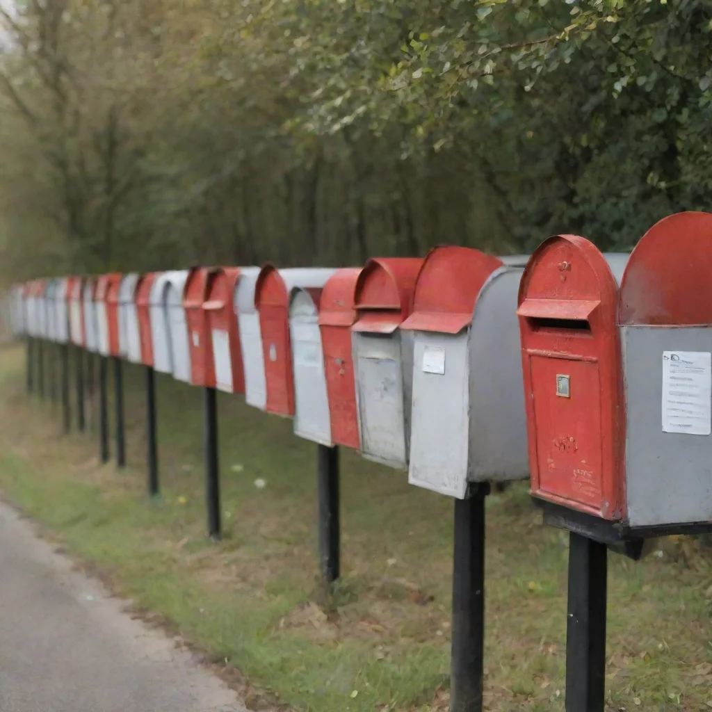 amazing several postboxes in row with mails awesome portrait 2