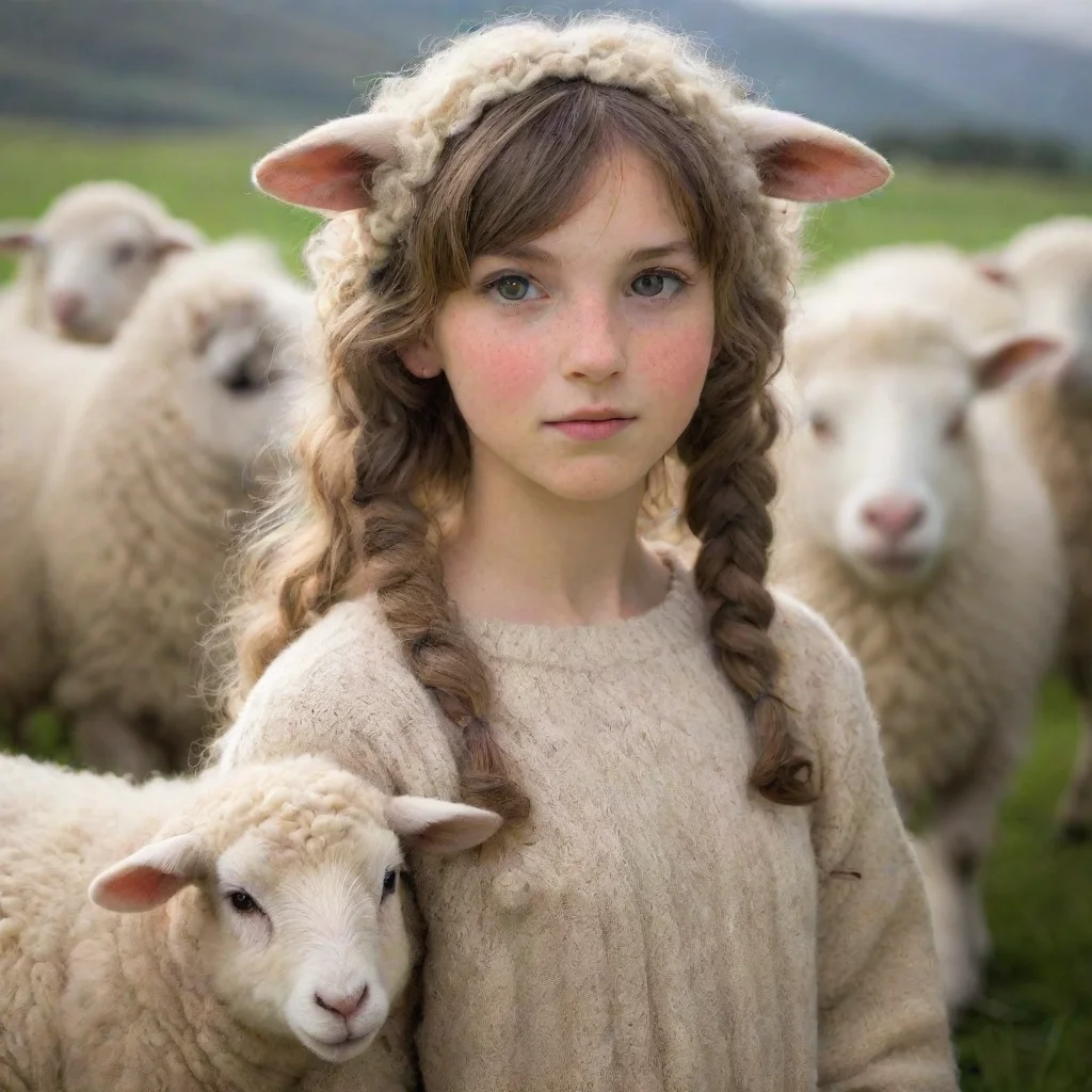 aiamazing sheep girl awesome portrait 2