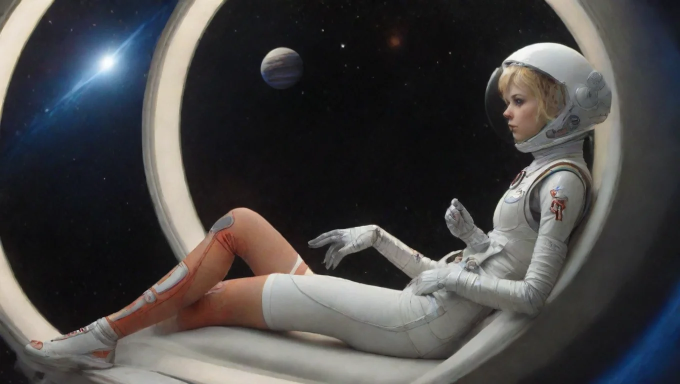 amazing sitting spacegirl planets spaceship awesome portrait 2 widescreen