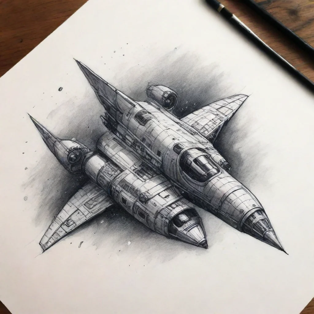 aiamazing sketch spaceship ink art awesome portrait 2