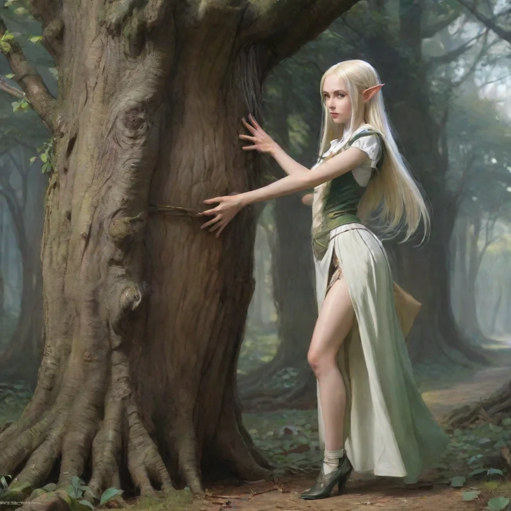 amazing skinny high elf maid pulling heavy trunk awesome portrait 2