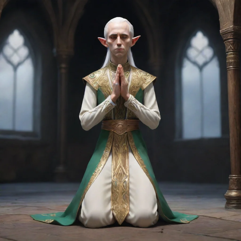 aiamazing skinny high elf priest praying awesome portrait 2