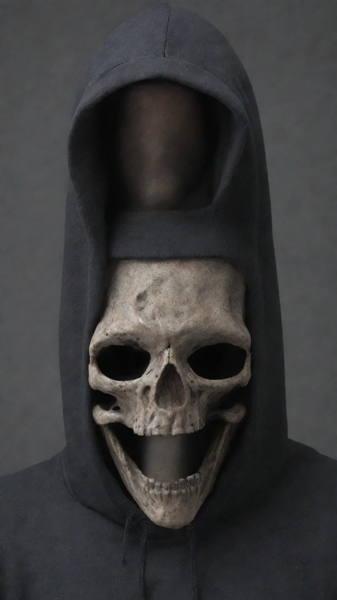 amazing skull mask with hoodie awesome portrait 2 tall
