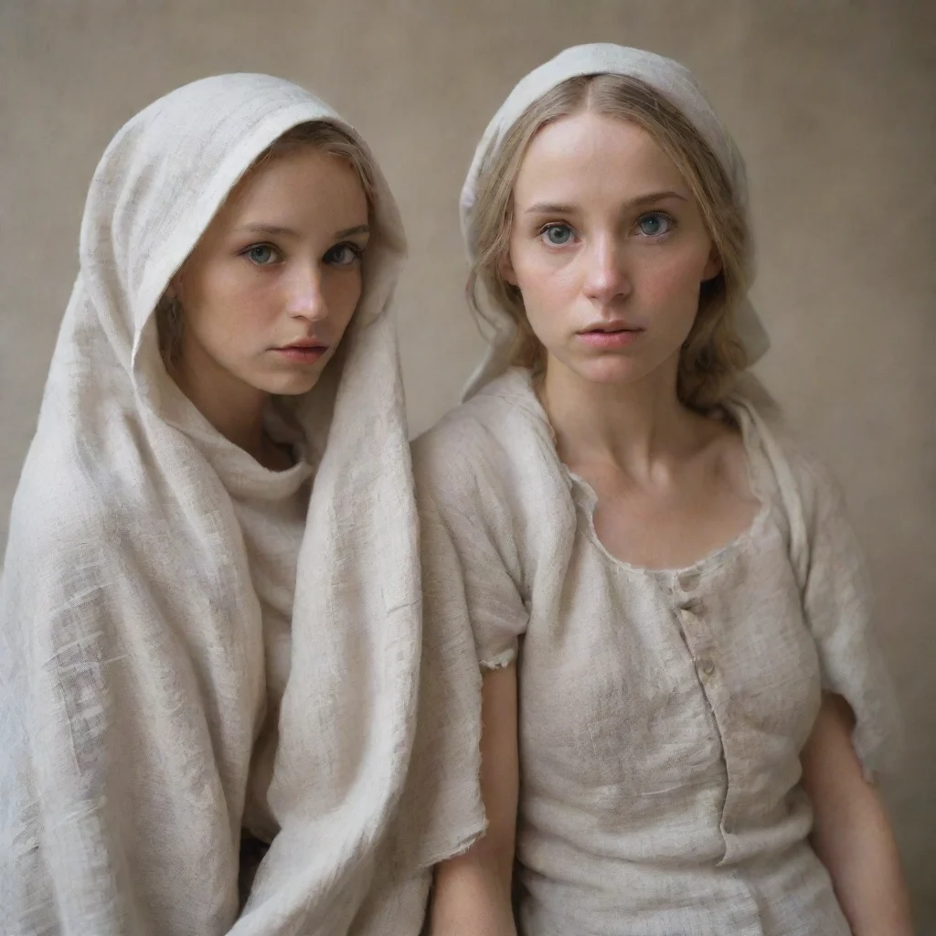 amazing slave elf women worn out linen cloth shy awesome portrait 2