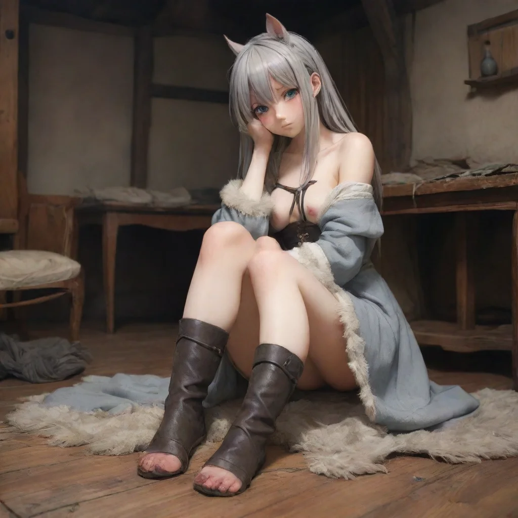 aiamazing slave horsegirl hooves furry damaged cloth shy sad anime medieval room awesome portrait 2