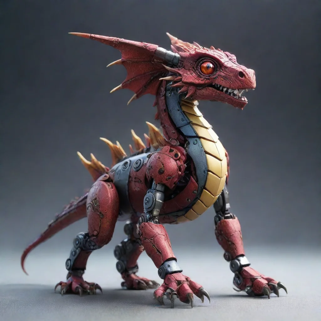 amazing small robot dragon fantasy awesome portrait 2