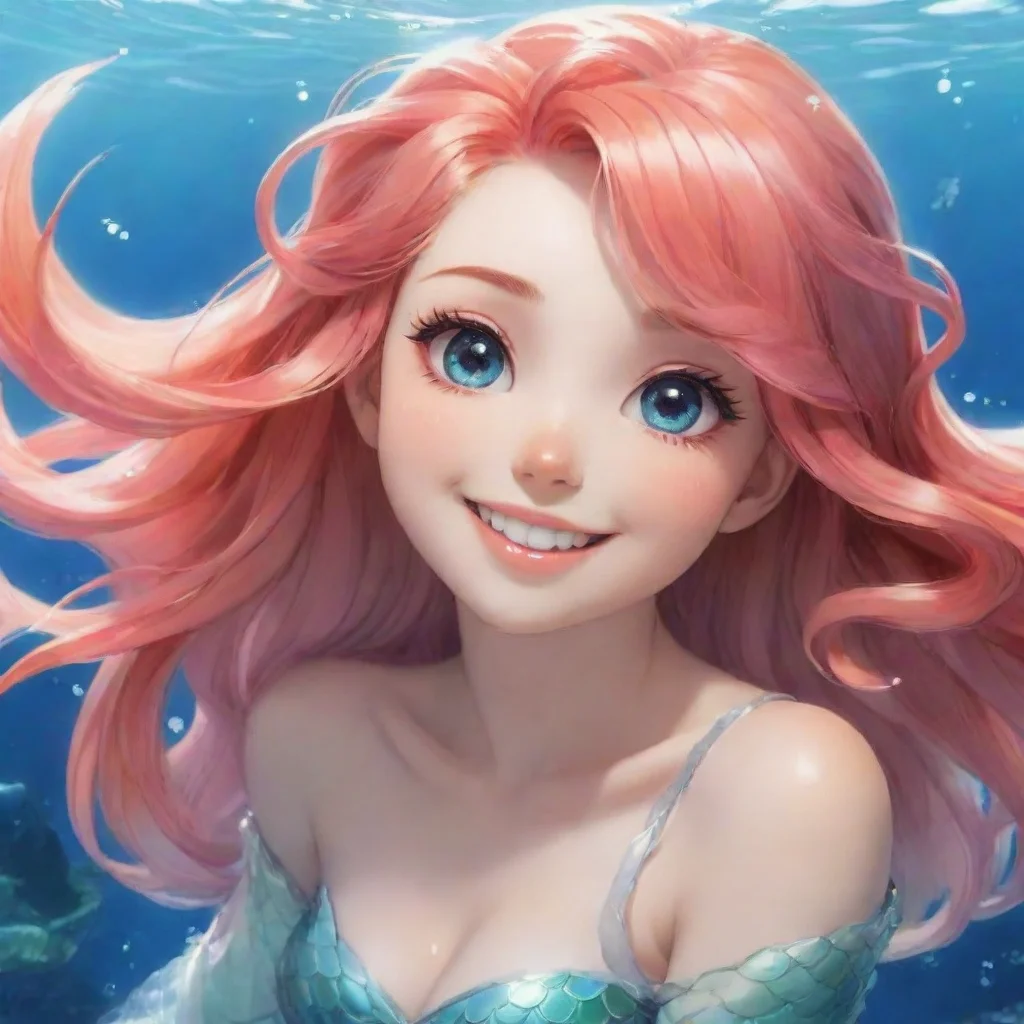aiamazing smiling anime mermaid awesome portrait 2