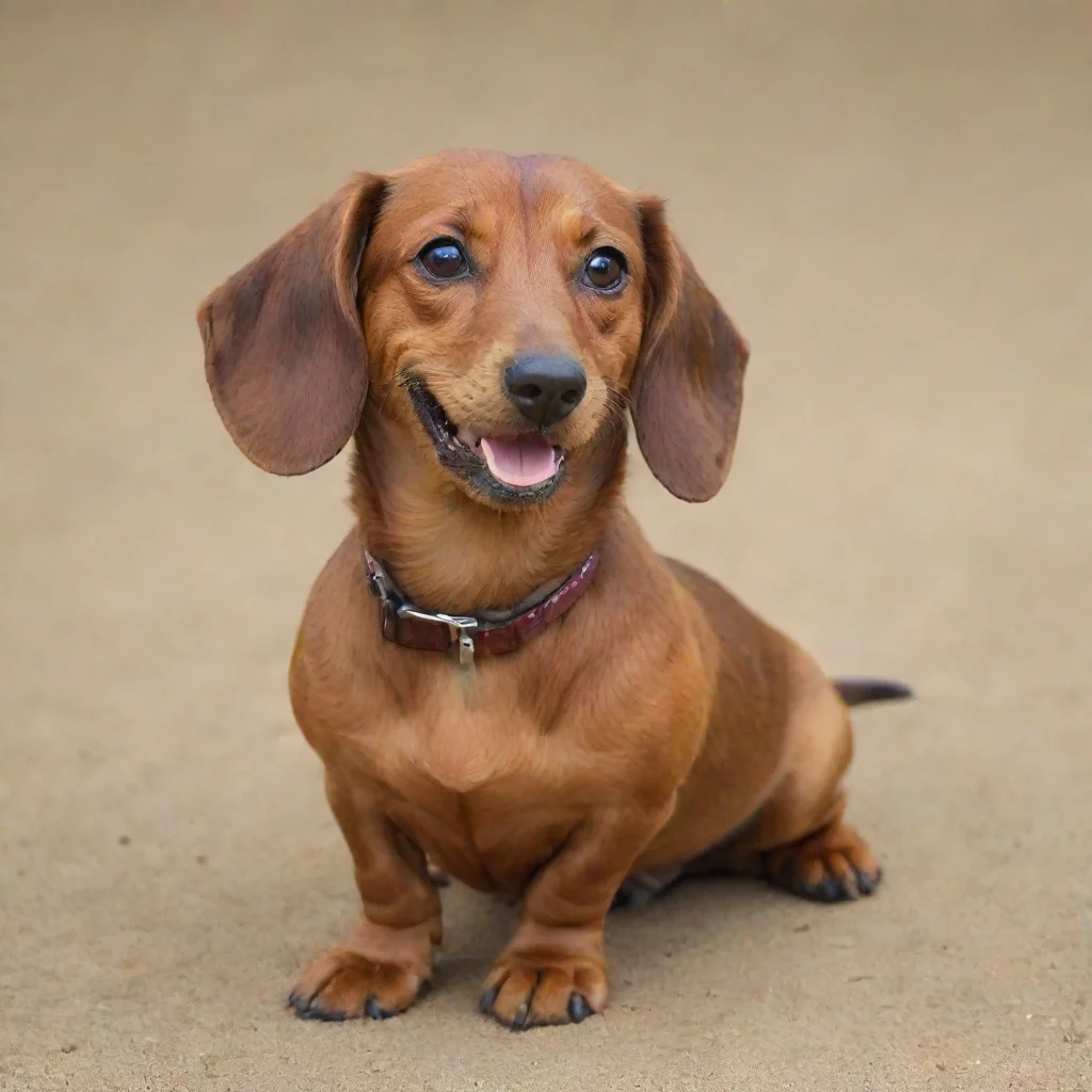 aiamazing smiling brown dachshund awesome portrait 2