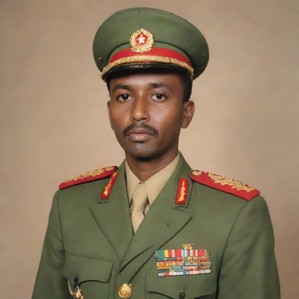 aiamazing somali ethiopian in ccp military general uniform. in a ccp propaganda poster awesome portrait 2