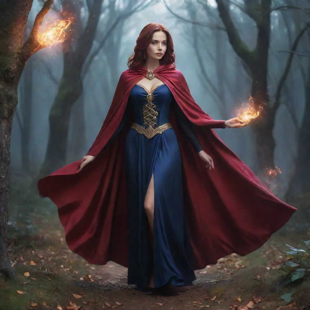 aiamazing sorcerress in magical cape awesome portrait 2