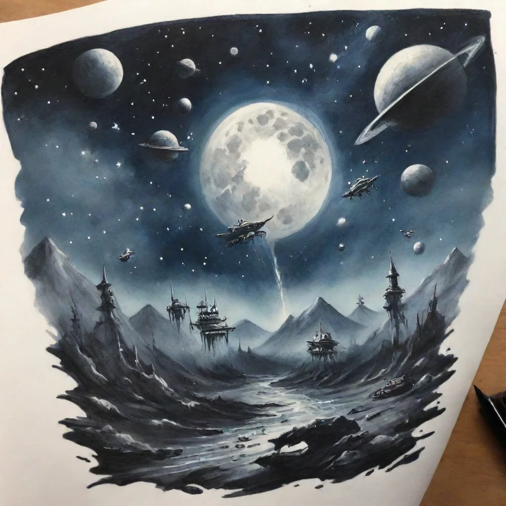 aiamazing space invasion ink awesome portrait 2