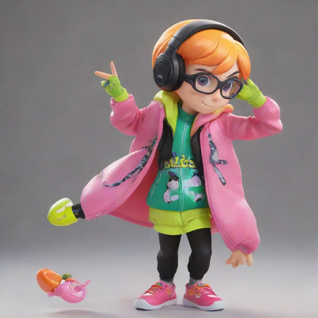 aiamazing splatoon rose he%E2%80%99s a inkling boy wearing a jacket with a high viz vest on and he%E2%80%99s wearing headphones and trainers awesome portrait 2