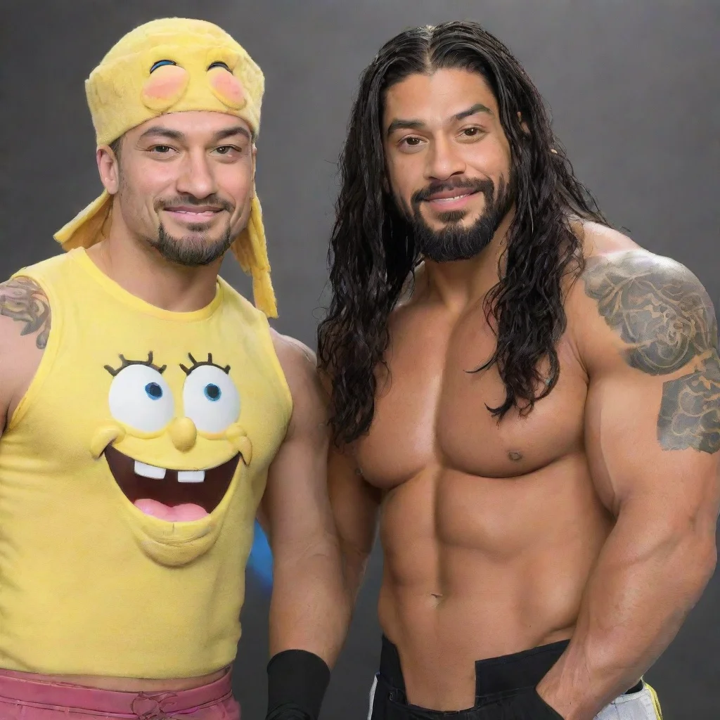 aiamazing spongebob and roman reigns  awesome portrait 2