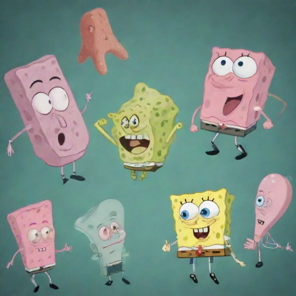 aiamazing spongebob squarepants%2C patrick star%2C squidward awesome portrait 2
