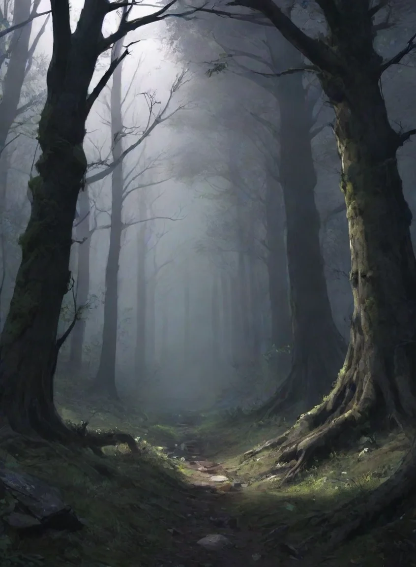 amazing spooky forest hd anime aesthetic detailed environment  awesome portrait 2 portrait43