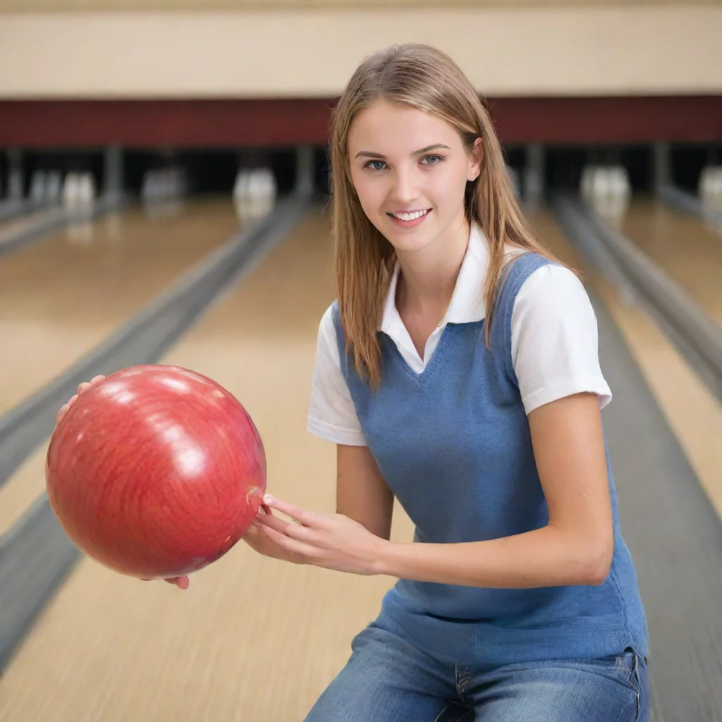 aiamazing sporty girl bowling awesome portrait 2