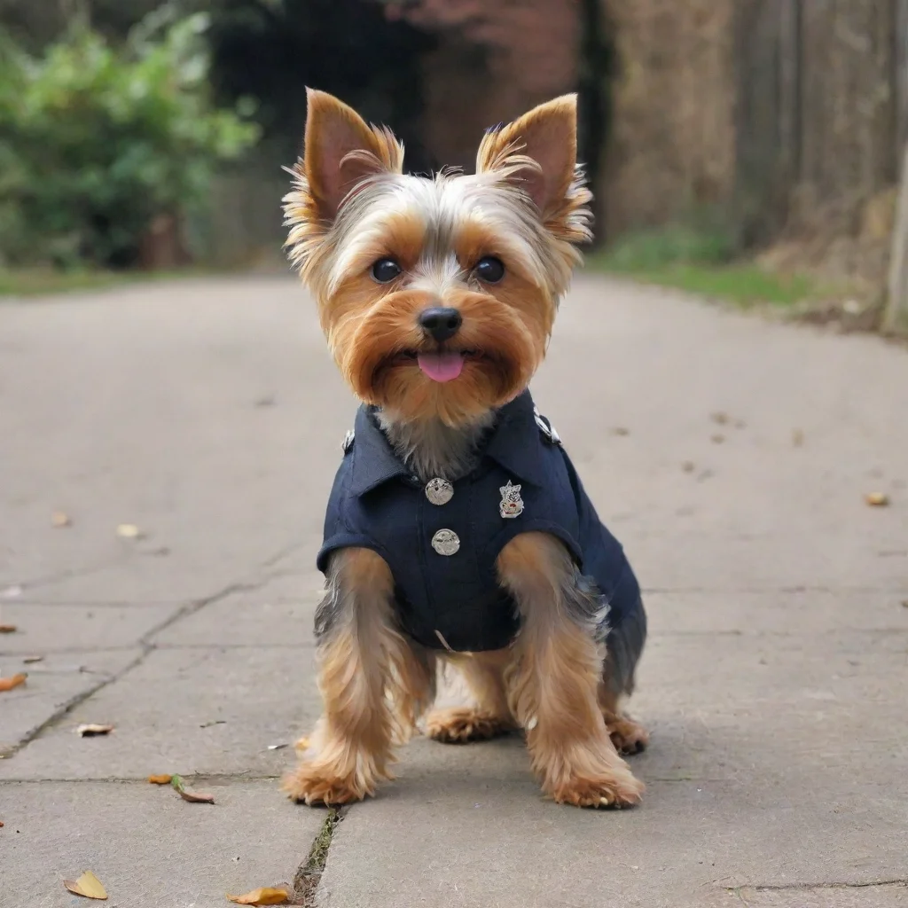 amazing standing on two feet yorkshire terrier trooper  awesome portrait 2